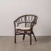 Dining Chair White Brown Rattan 58 x 59 x 78 cm