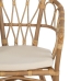 Dining Chair White Honey Rattan 58 x 59 x 78 cm