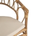 Dining Chair White Honey Rattan 58 x 59 x 78 cm