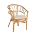 Sedia da Sala da Pranzo Bianco Naturale Rattan 58 x 59 x 78 cm