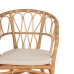 Krzesło do Jadalni Biały Naturalny Rattan 58 x 59 x 78 cm