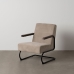 Armchair Black Taupe 61 x 70 x 85 cm