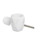 Toilet Brush White Ceramic 12 x 12 x 34 cm