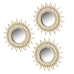 Wall mirror Golden 26 x 2 x 26 cm (3 Units)