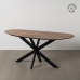 Dining Table Black Natural Iron 178 x 80 x 77 cm