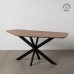 Dining Table Black Natural Iron 178 x 80 x 77 cm