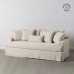 Sofa Czarny Krem 215 x 94 x 94 cm