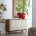 Credenza MANACOR Bianco Marrone Legno di pino 135 x 40 x 80 cm