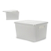 Storage Box with Lid White 40 L Plastic (35 x 25 x 46 cm)