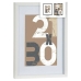 Porte photos mural Blanc verre Bois MDF 32,5 x 2,5 x 42,5 cm (1 uds)