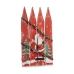 Bord Kerstman Hek 34,7 x 4 x 60 cm Rood Wit Groen Plastic Hout MDF