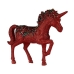 Deko-Figur Einhorn 9,5 x 31 x 40 cm Rot Blau Kunststoff