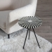 Table d'appoint Blanc Noir 38 x 38 x 50 cm