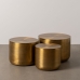 Set of 3 tables Golden 58,5 x 58,5 x 41,9 cm (3 Units)