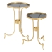 Set van 2 tafels Gouden Gerookt 38,5 x 38,5 x 61 cm (2 Stuks)