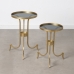 Set of 2 tables Golden Smoked 38,5 x 38,5 x 61 cm (2 Units)