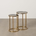 Set of 2 tables Black Golden 38 x 38 x 55,5 cm