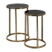 Set of 2 tables Black Golden 38 x 38 x 55,5 cm