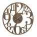 Wall Clock Brown MDF Wood 60 x 3,5 x 60 cm