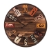 Orologio da Parete Multicolore Legno MDF 60 x 4,5 x 60 cm