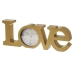 Horloge de table LOVE Doré Plastique 39 x 3,5 x 15 cm