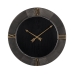 Horloge Murale Noir Doré Fer Bois MDF 80 x 2,5 x 80 cm