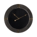 Orologio da Parete Nero Dorato Ferro Legno MDF 61 x 2,5 x 61 cm