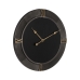 Wall Clock Black Golden Iron MDF Wood 61 x 2,5 x 61 cm