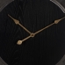 Wall Clock Black Golden Iron MDF Wood 61 x 2,5 x 61 cm