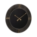 Horloge Murale Noir Doré Fer Bois MDF 80 x 2,5 x 80 cm