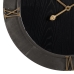 Wall Clock Black Golden Iron MDF Wood 61 x 2,5 x 61 cm