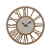 Horloge Murale Naturel Fer Bois MDF 57,5 x 4 x 57,5 cm