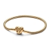 Bracelete feminino Pandora FAMILY TREE HEART CLASP SNAKE CHAIN - SIZE 19 19 cm Dourado