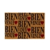 Deurmat COEURS Bruin Zwart Rood PVC Kokosvezel 60 x 40 x 1,5 cm