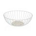 Basket set Versa White Metal Steel MDF Wood 28 x 11 x 28 cm