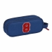 Trousse Fourre-Tout Double Safta University Rouge Blue marine (21 x 8 x 6 cm)