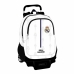 Mochila Escolar con Ruedas Real Madrid C.F. Negro Blanco (32 x 44 x 16 cm)