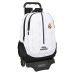 Mochila Escolar con Ruedas Real Madrid C.F. Negro Blanco (32 x 44 x 16 cm)