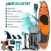 Opblaasbaar SUP-board met Accessoires Winvey SUP-O Oranje