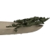 Plateau Vert Beige Fleurs 58 x 23 x 4 cm