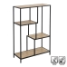 Shelves Black Natural Wood Metal Steel Laminate 77 x 33 x 114 cm