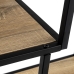 Scaffale Nero Naturale Legno Metallo Acciaio Laminato 77 x 33 x 114 cm