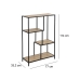 Shelves Black Natural Wood Metal Steel Laminate 77 x 33 x 114 cm