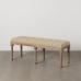 Bench Beige Rubber wood 122 x 41 x 46 cm