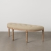 Bench Beige Rubber wood 125 x 45 x 48 cm