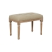 Hocker Beige Kautschukholz 65 x 41 x 48 cm