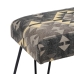 Hocker Schwarz Taupe Eisen Schwamm 120 x 41,5 x 48 cm