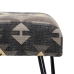 Banquette Noir Taupe Fer Éponge 120 x 41,5 x 48 cm