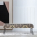 Banquette Noir Taupe Fer Éponge 120 x 41,5 x 48 cm