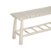 Bench White Teak 120 x 30 x 45 cm